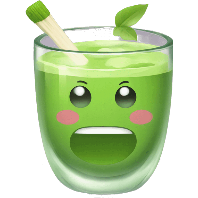 matcha in a cute glass emoji