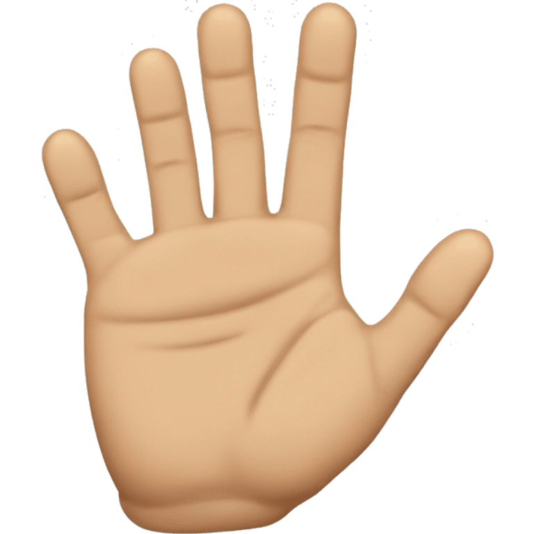 a 5 fingered hand with the the thmb, pointer finger, and middle finger open. the othe two fingers are closed emoji