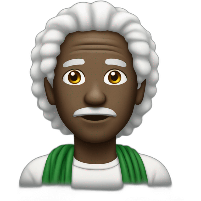 old black man with white rasta emoji