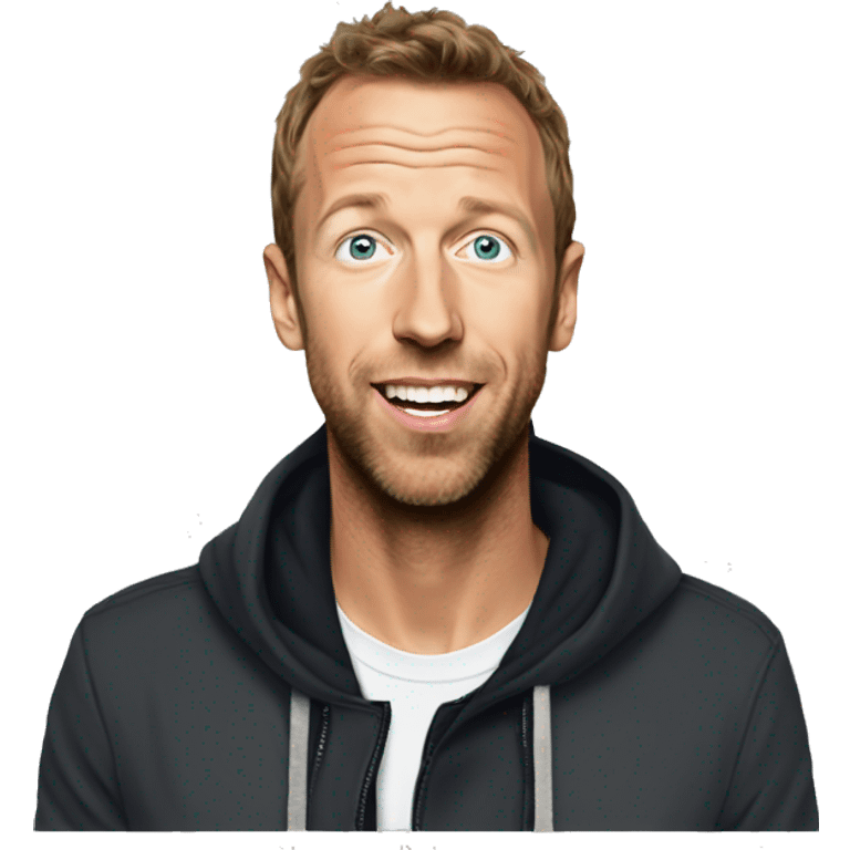 Chris Martin from Coldplay surprised emoji