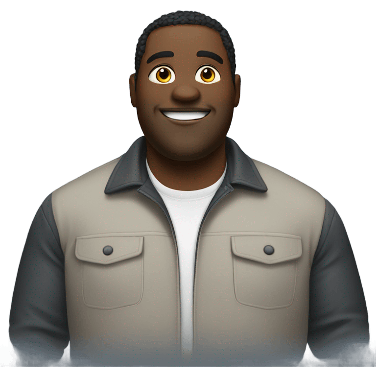 Fat black guy emoji