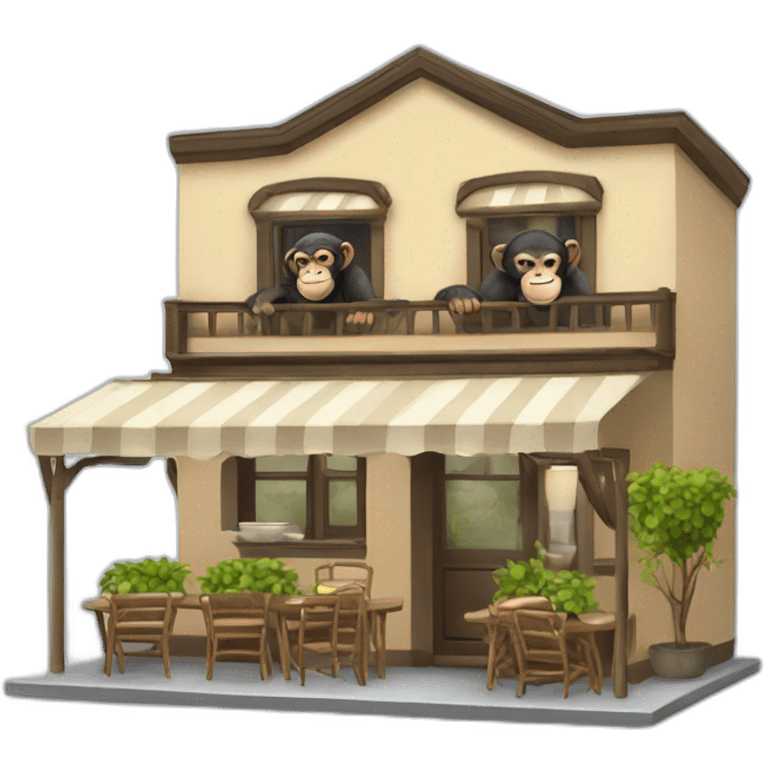 Chimpancé cafe emoji