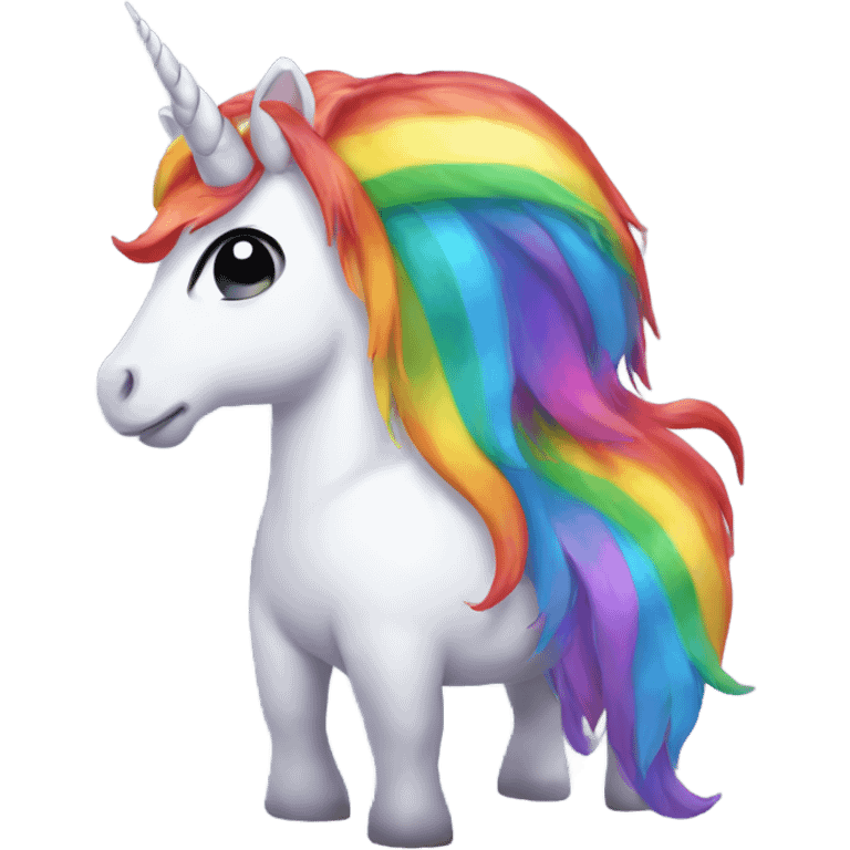 Rainbow emo unicorn emoji