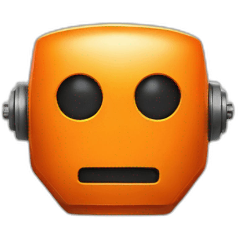 orange robot head emoji