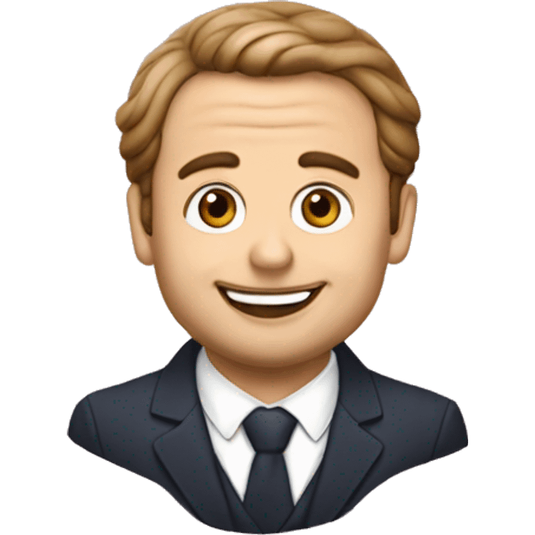 Macron qui ma’ge des macaron emoji