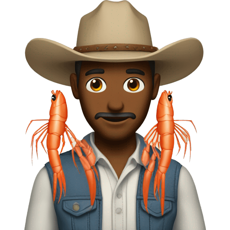 Shrimp cowboy emoji