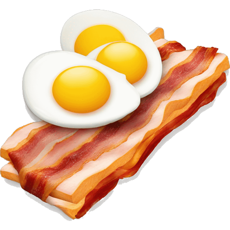 two eggs and a strip of bacon emoji