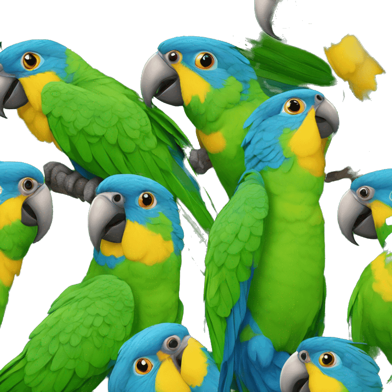 Blue fronted amazon parrot emoji