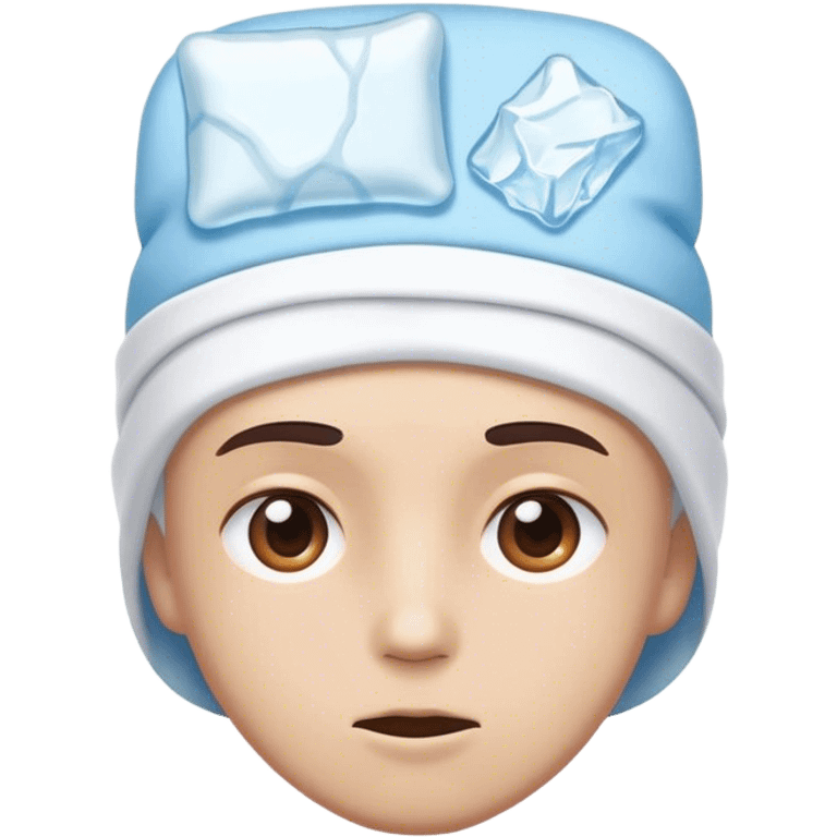 Ice pack on head emoji