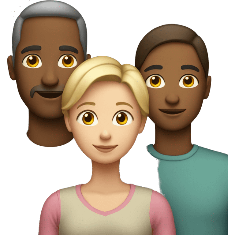 white family mother, father, a daughter and a son emoji