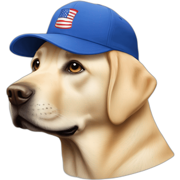 Labrador with maga hat emoji