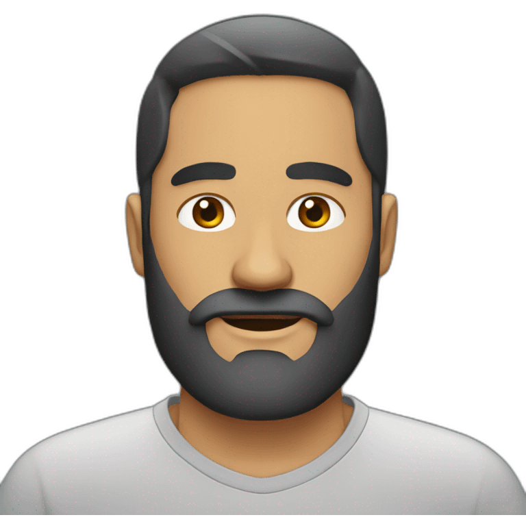 Pelado con barba roja emoji