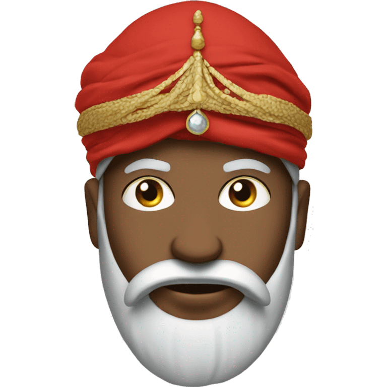 A caliph with big turban and red clothes emoji