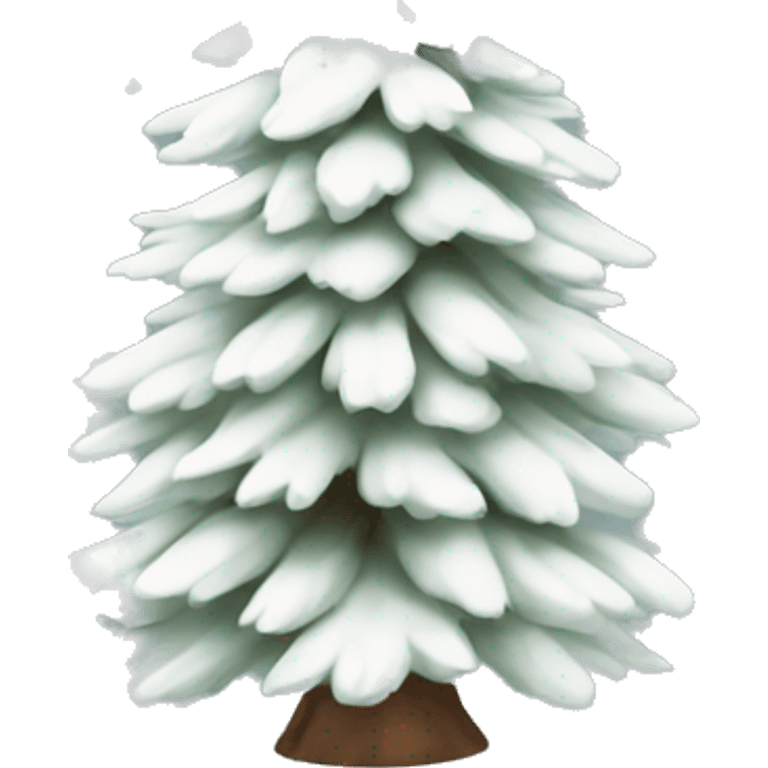  actual white fir christmas tree isolated.  emoji