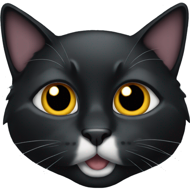 Black cat with lop-eared emoji