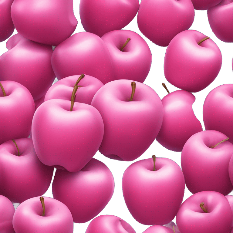 Pink shiny apple  emoji