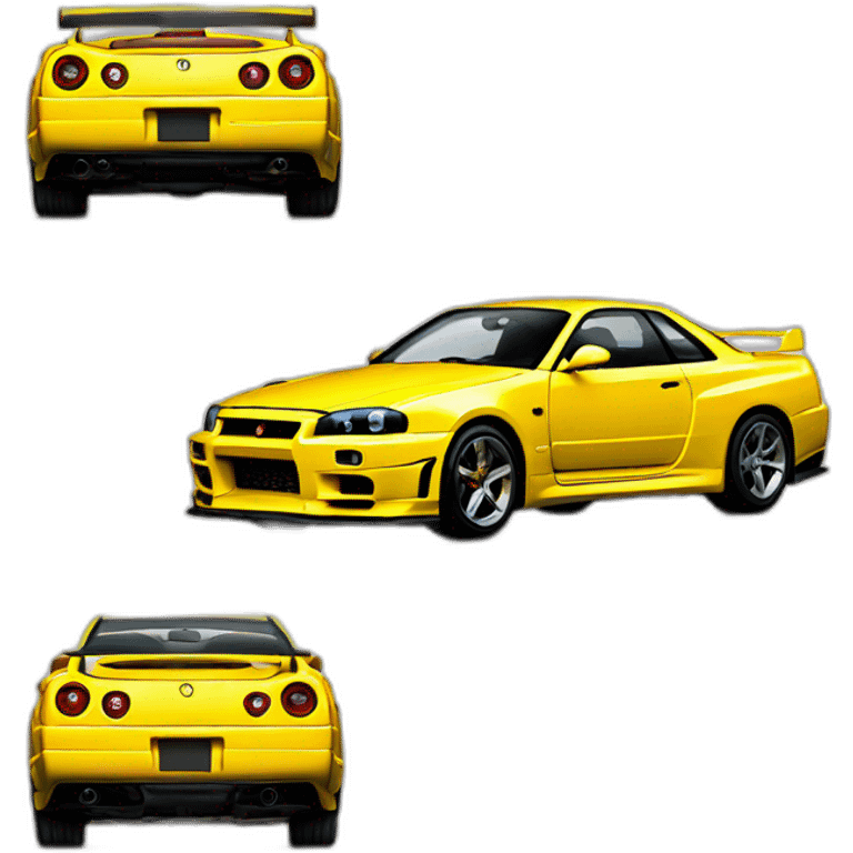 Yellow Nissan R34 emoji