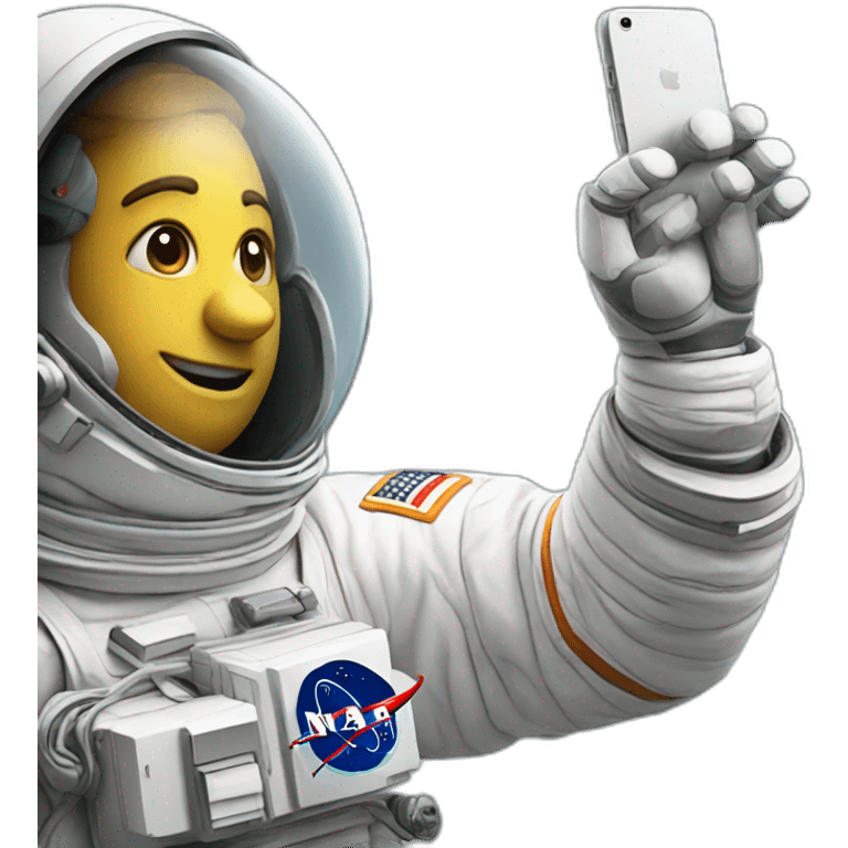 Astronaut mit Handy in der Hand emoji