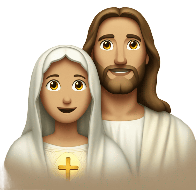 jesus christ et la vierge marie emoji