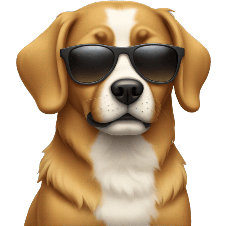 Dog wearing sunglasses  emoji