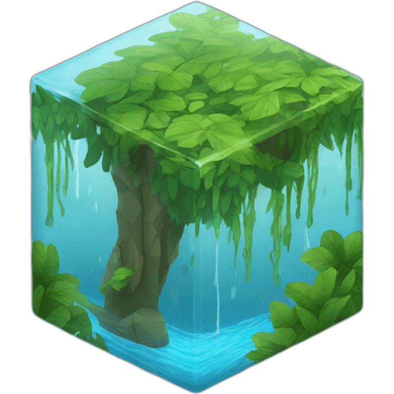 Jungle water cube emoji