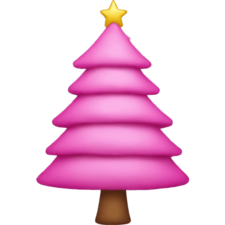 Pink Christmas tree emoji