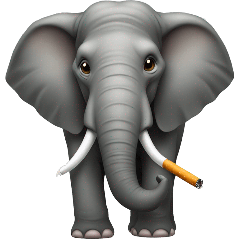 Elephant with a cigarette emoji