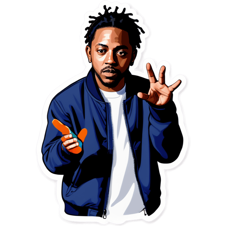 Kendrick Lamar saying hey emoji