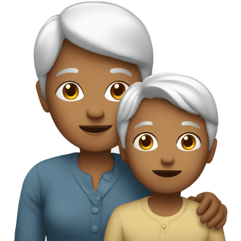 A grandmother with her boy emoji