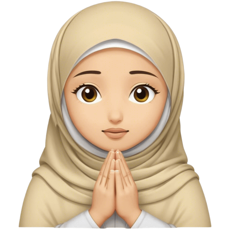 Hijabi girl praying emoji