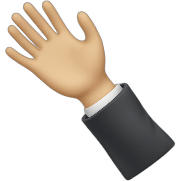 moving waving hand with wedding ring emoji