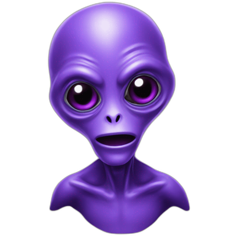 purple funny alien emoji