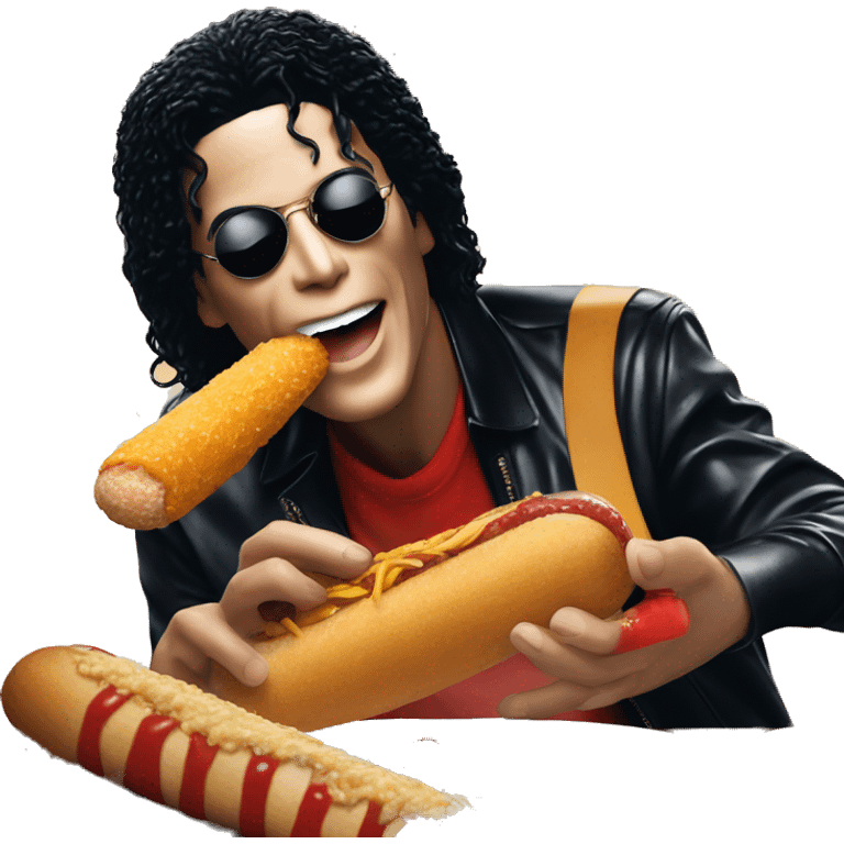 Michael Jackson eating a corndog emoji