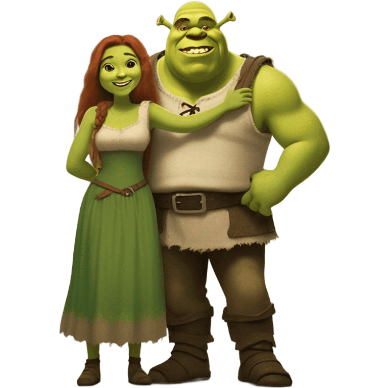 Shrek and Fiona  emoji