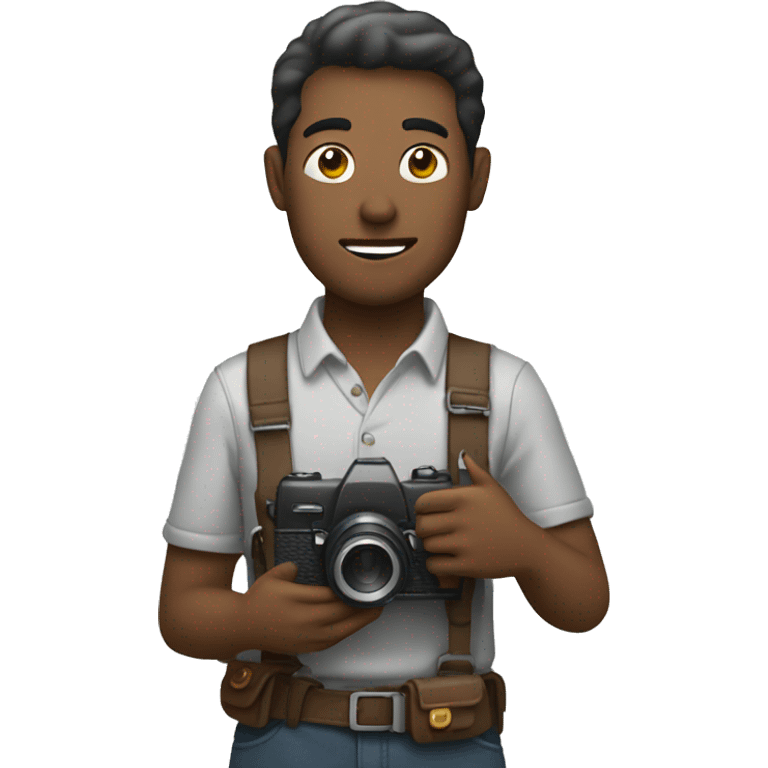 Man Holding a camera facing right sid emoji