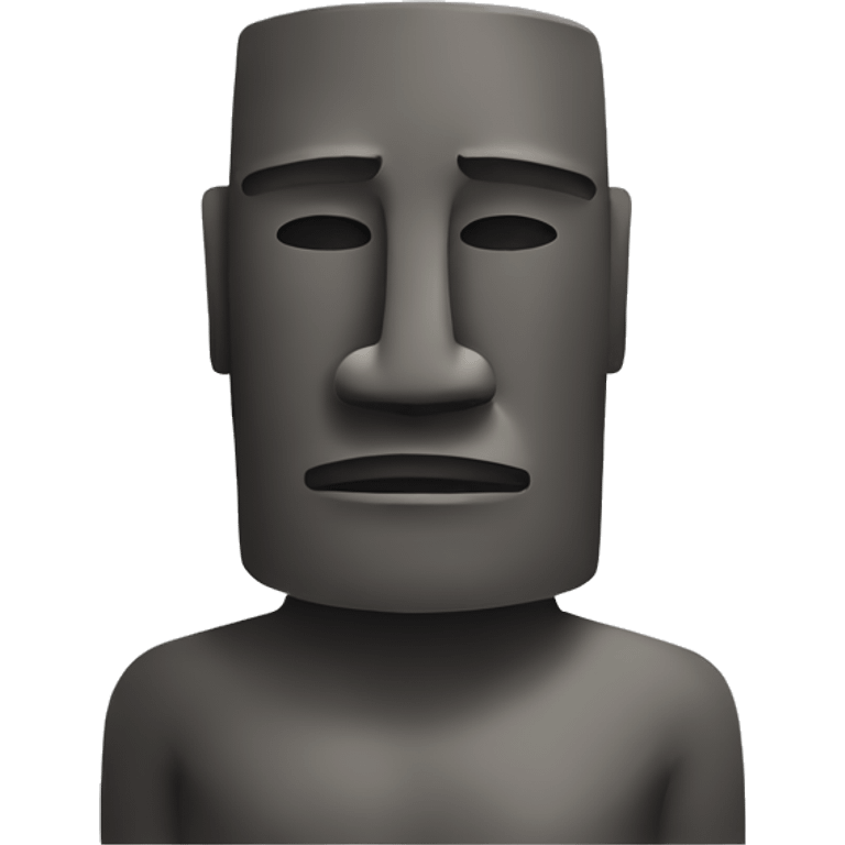 moai with both arms extended forward emoji