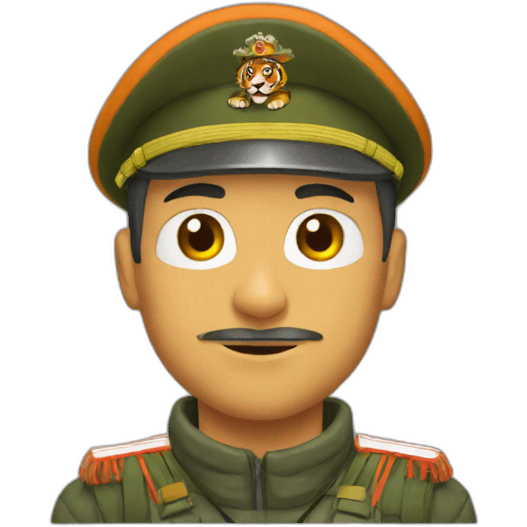 Tiger Russian Soldier emoji