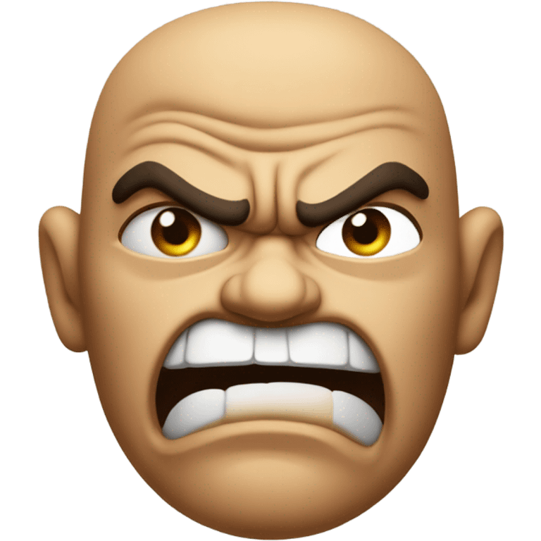 Angry face emoji