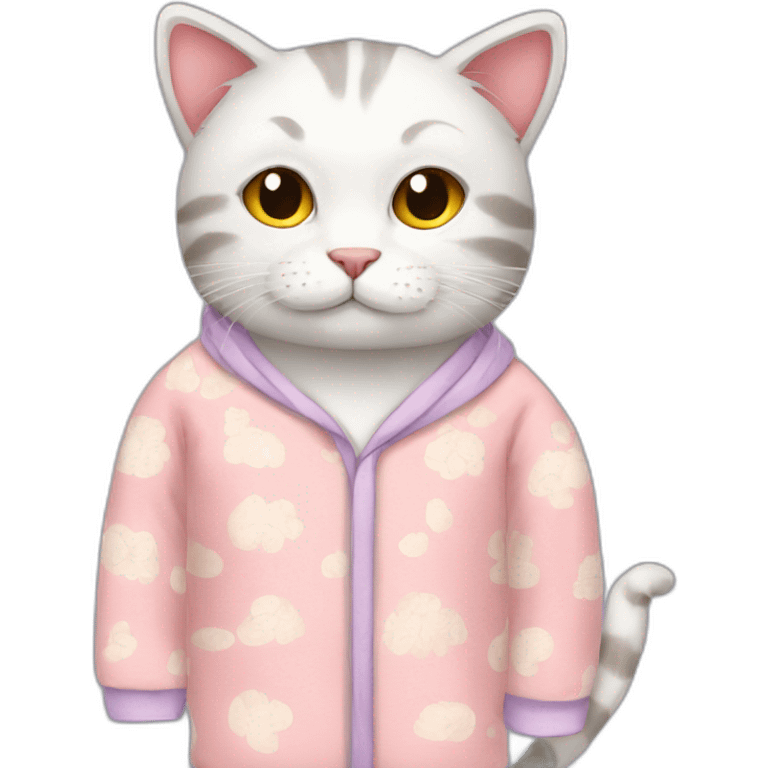 Cat in pyjamas emoji