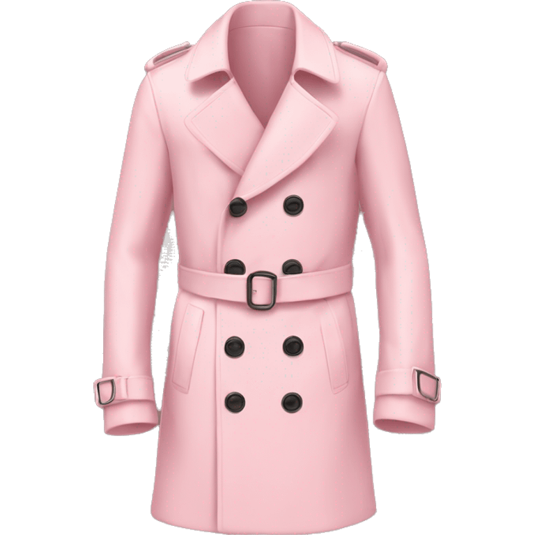 Pastel pink trench coat no person emoji