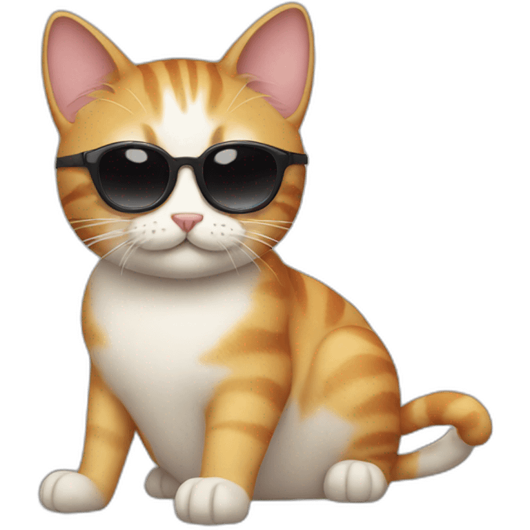 Cat with sunglasses emoji