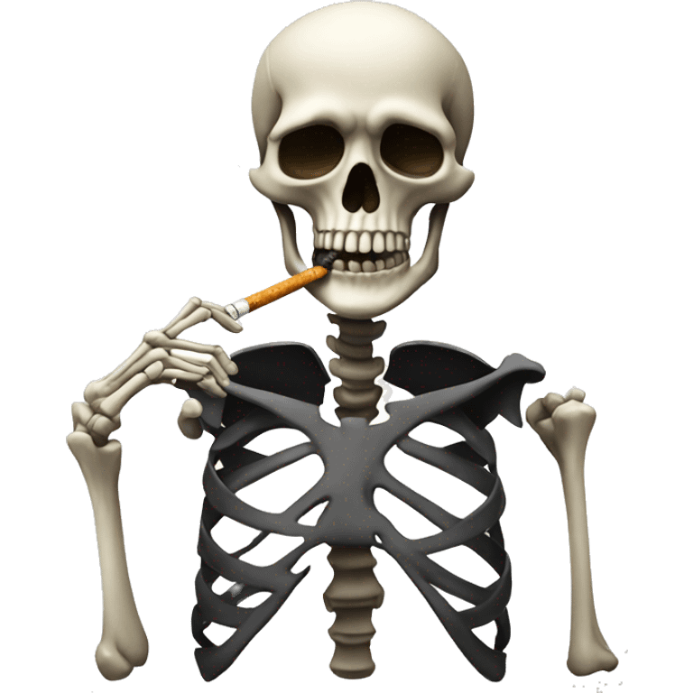 Skeleton smoking a cigarette  emoji