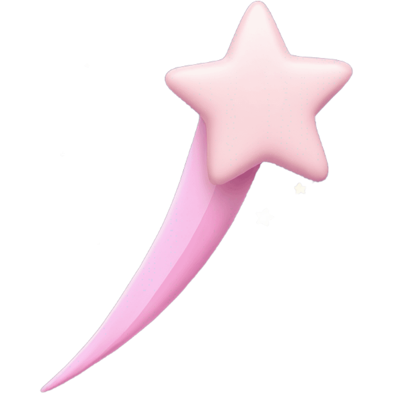 pastel pink shooting star emoji