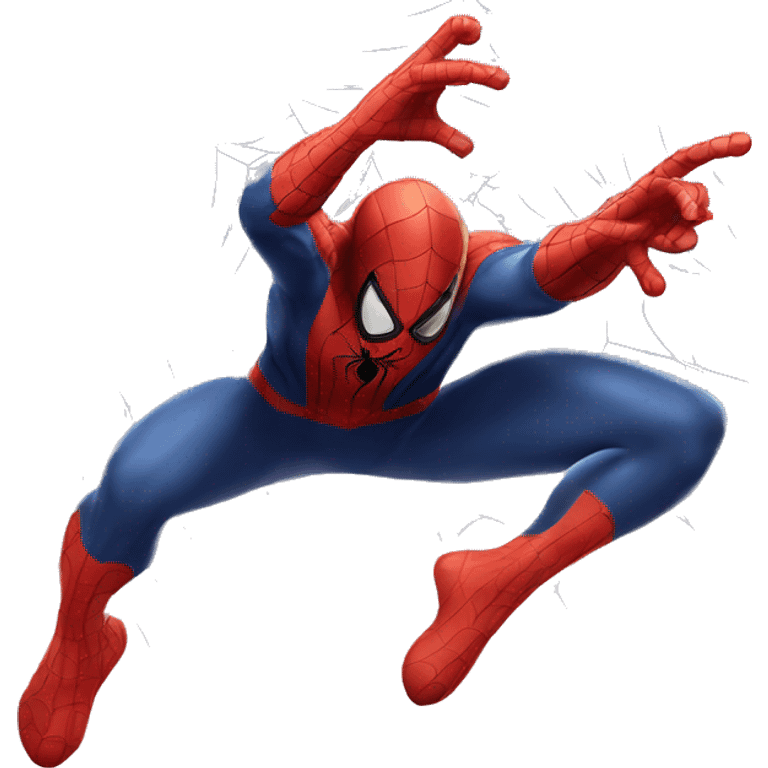 Spider-man shooting webs emoji