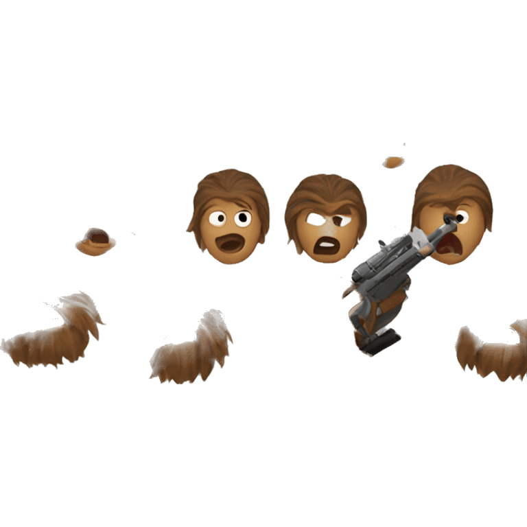 Chewbacca shooting emoji