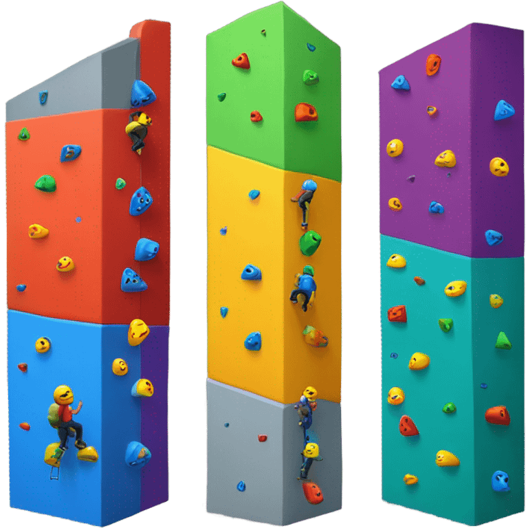 Colorful Rock Climbing Wall emoji