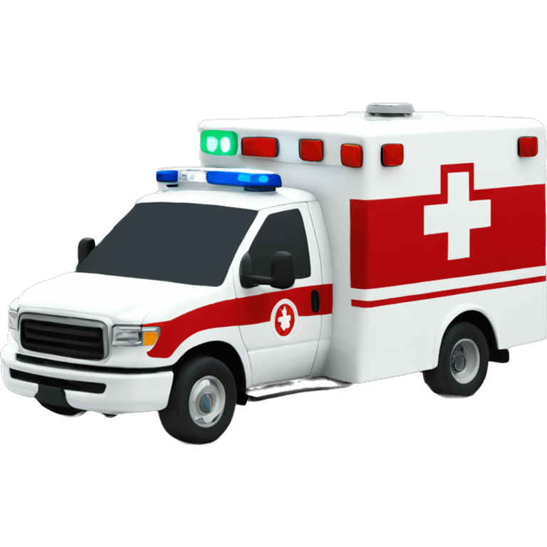 Ambulance with “MG” at logo emoji