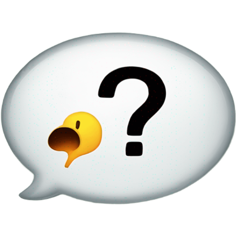 One question mark inside a message bubble emoji