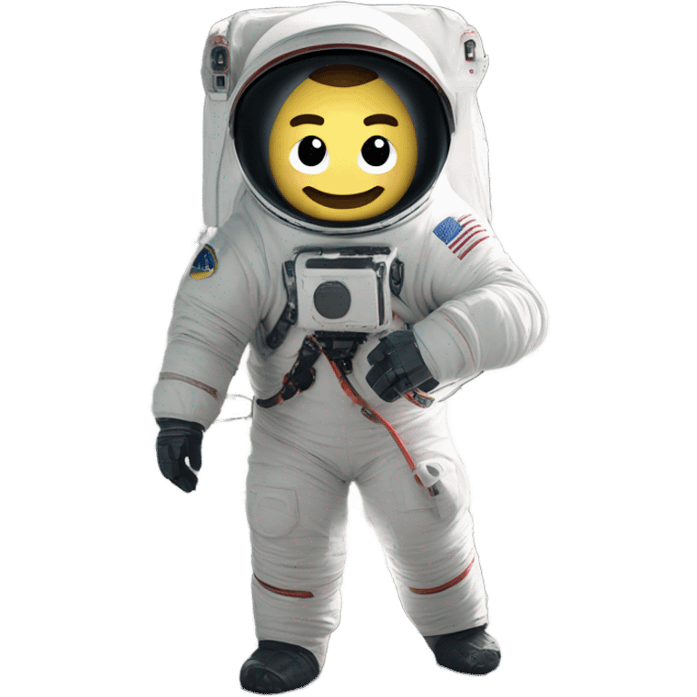 Elon musk on the moon emoji