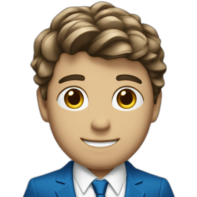 Posh-boy-with-blue-suit-offering-r emoji